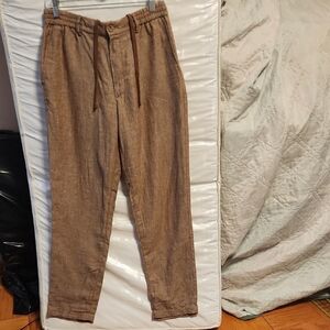 Banana Republic Factory Mason Athletic Tapered Tan Chinos sz 33/32